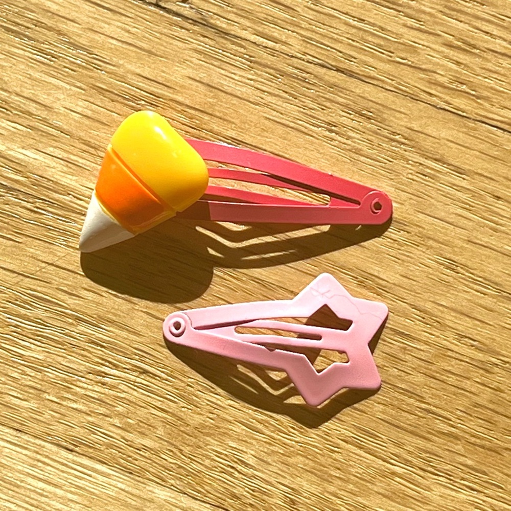 Candy Corn and Star Hair Clips Set